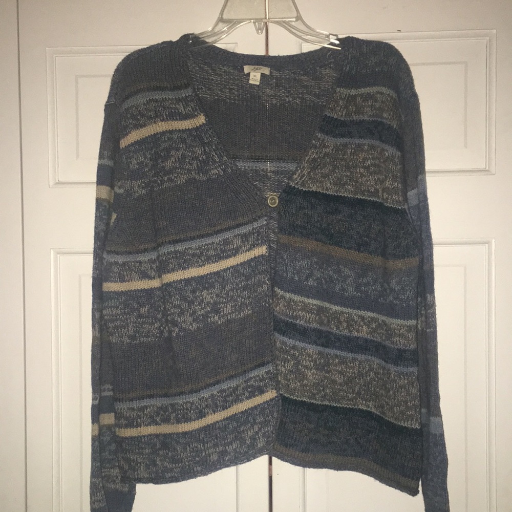 J Jill one button sweater cardigan XL